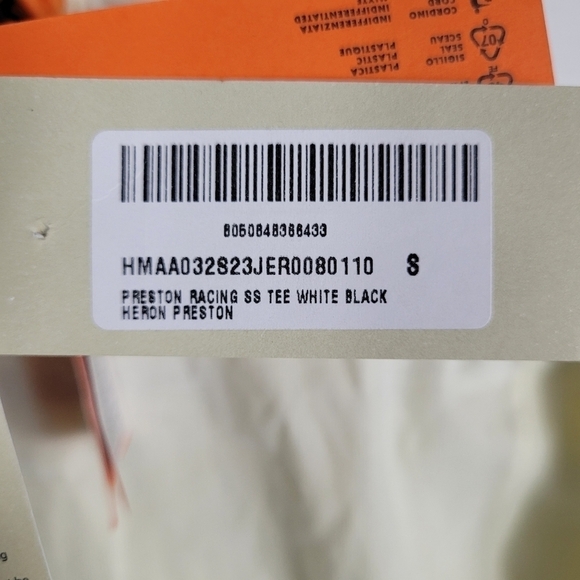 NWT Heron Preston HP Preston Racing Organic Cotton T-Shirt Off-White Size Small - Picture 13 of 14